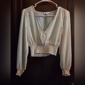 Love Tree Sheer Blouse- Size Small